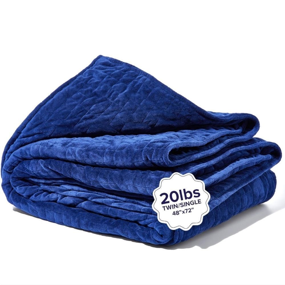 Gravity Blanket Upgraded Cooling Weighted Blanket for Adults, 20 lbs Grey 48"x 7